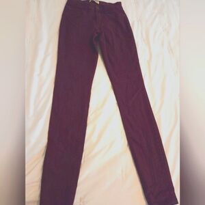 Burgundy jeans